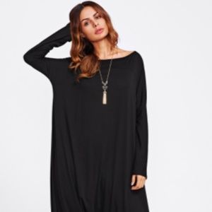 shein drop crotch jersey jumpsuit
